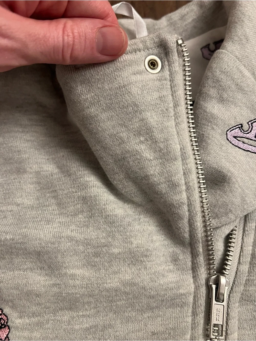 Disney Light Gray Moto Jacket Snow White aurora jasmine Cinderella - Picture 5 of 8